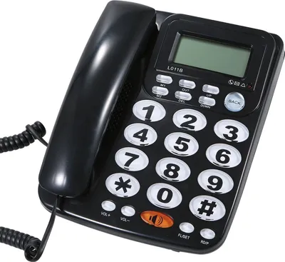 Image de L011B Téléphone fixe pour le bureau et la maison, mains libres | Réglage de la luminosité sur 5 niveaux | 50 groupes pour les appels entrants + 14 groupes pour la mémorisation des appels sortants | 16 sonneries