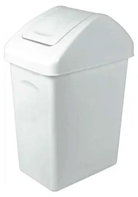 Image de Branq Poubelle à couvercle rabattable 10l - blanc