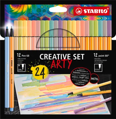 Immagine prodotto di STABILO 8868/24-1-20-6 STABILO punta 88 / Penna 68 ARTY set creativo, confezione da 24 pezzi