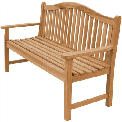 Immagine prodotto di Panchina da giardino Teako Design Catania in teak massiccio 180 cm con cuscino rosso
