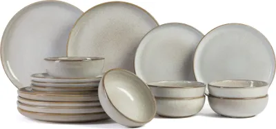 Imagen del producto de Conjunto de vajilla ASA Selection Saisons - Arena - 18 piezas / 6 personas - Incluye: 6 platos principales, 6 platos para el desayuno y 6 cuencos