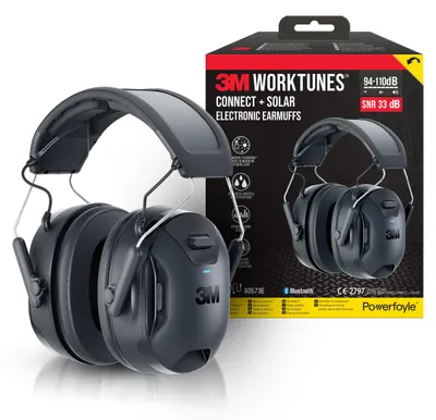 Image de 3M™ WorkTunes™ Connect Protection auditive avec Bluetooth, sans fil, fonction de charge solaire