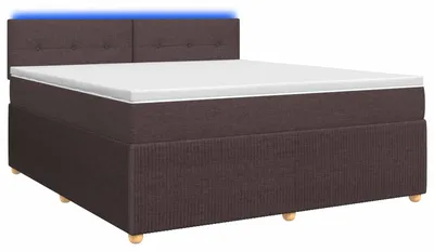 Obrázok produktu pre vidaXL Box spring posteľ s matracom tmavohnedá 180 x 200 cm látka