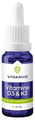 Produktbild von Vitakruid Vitamin D3 & K2 (MenaQ7®) mit Tropfpipette (10 ml)