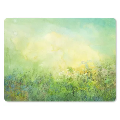 Produktbild von MuchoWow® Mauspad Mousepad Gras - Sommer - Ölfarbe 23x19 cm - Mousepads - Maus Mat - Pad - Mausunterlage - Schreibtischunterlage - Mauspad