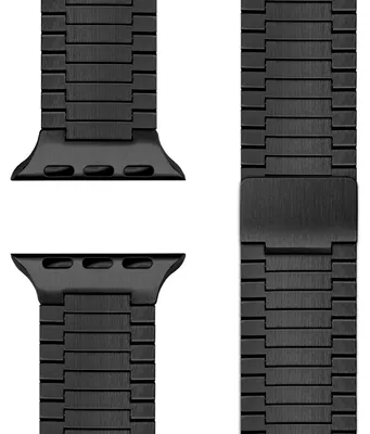 Produktbild von Chronos Edelstahl Armband für Apple Watch Ultra/SE/10/9/8/7/6/5/4/3/2/1, Magnet Metall Loop Band, 42/44/45/46/49mm -  Nachtschwarz