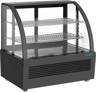 Produktbild von Polar C-Serie Tischkühlvitrine Schwarz 100Ltr