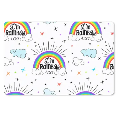 Produktbild von MuchoWow® Mauspad Mousepad Regenbogen - Wolken - Muster 27x18 cm - Mousepads - Maus Mat - Pad - Mausunterlage - Büroartikel - Desk Matten