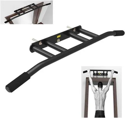 Produktbild von Famanu Wand-Klimmzugstange - Robuste Stahlkonstruktion - 300 kg Tragkraft - Schwarz