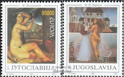 Produktbild von Briefmarken Jugoslawien 1993 Mi 2603-2604 (kompl.Ausg.) postfrisch Zeitgenössische Kunst
