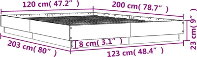 Produktbild von vidaXL Bettgestell Weiß 120x200 cm Holzwerkstoff