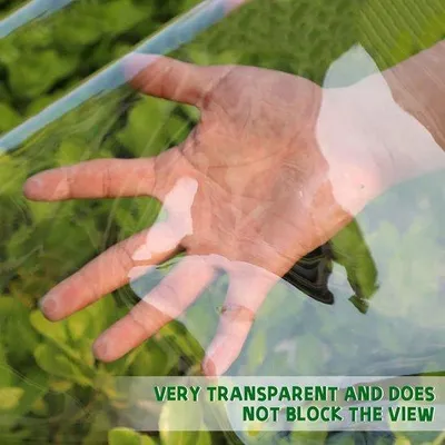 Produktbild von Famanu Transparentes Planenmaterial mit Ösen für den Außenbereich - 3 m x 4 m