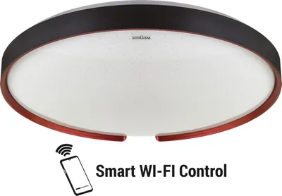 Zdjęcie produktu dla Plafon LED okrągły ESPERANTO czarno-biały 48W Odcienie bieli 3400lm tworzywo sztuczne wym:8x49x49cm IP44 Struhm