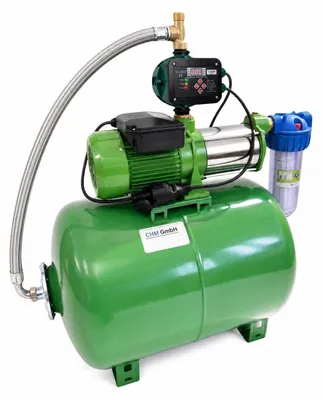 Produktbild von Hauswasserwerk 150 L 2100 Watt 7,8 Bar, Gartenpumpe Edelstahl Pumpensteuerung einstellbar mit LED Display
