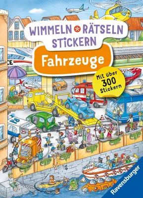 Produktbild von Wimmeln, Rätseln, Stickern: Fahrzeuge