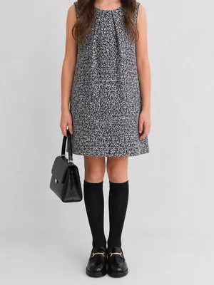 Produktbild von 30535  Stummer Mädchen Trägerkleid – Größe 110 – Schwarz/Grau – Winterkollektion mit Reißverschluss – Ideal für Blusen & Strickjacken!