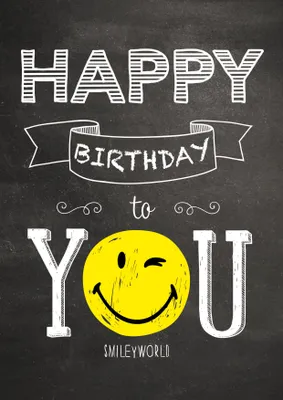 Produktbild von Geburtstag - A4 – Smiley - Glückwunschkarte im Format 21 x 29,7 cm