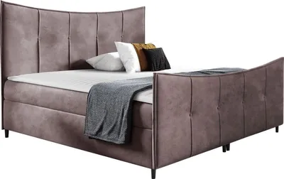 Produktbild von MIRJAN24 Boxspringbett Bergamo Lux, Doppelbett mit zwei Bettkästen für die Bettwäsche, Hauptmatratze und Topper, Kopfteil (Fresh 09, Größe: 140x200 cm)
