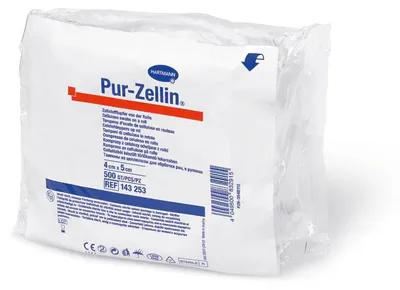 Produktbild von 16x Hartmann Pur-Zellin® Zelltupfer 4 x 5 cm - unsteril | Packung (500 Tupfer)