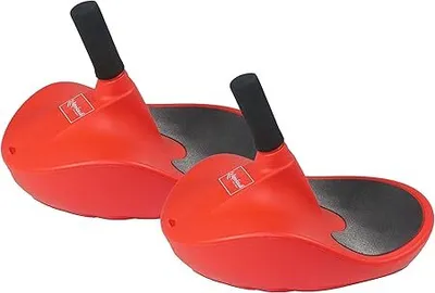 Produktbild von 2 x Alpengaudi Zipfelbob Rodel Bob Schlitten mit Handgriff bis 100 kg (2 STK rot)