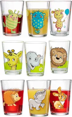 Produktbild von Ritzenhoff & Breker Kinderbecher mit Motiv 9er Set Monster/Dschungel/Wald