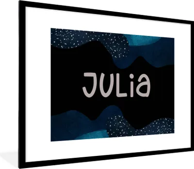 Produktbild von MuchoWow® Gerahmtes Poster Julia - Pastell - Mädchen 80x60 cm - Poster mit Schwarzem Bilderrahmen Wandposter Rahmen Foto Bilder - Schlafzimmer-Dekorationen - Fotoposter