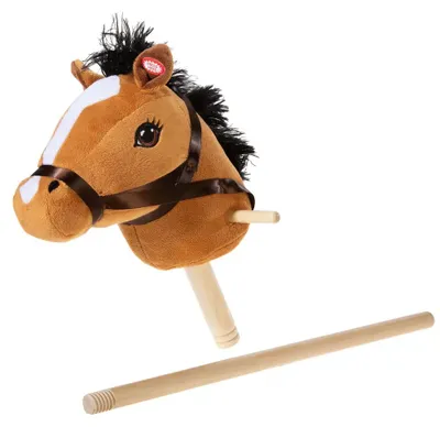 Productafbeelding van Houten paardje met afneembaar stokje, bruin