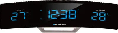 Produktbild von Blaupunkt CR12BK, Uhr, Digital, FM, PLL, LCD, Blau, Schwarz, Silber