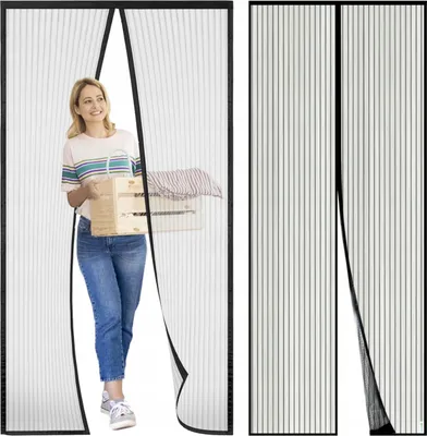 Zdjęcie produktu dla SOLIDNA MOSKITIERA MAGNETYCZNA DRZWI SIATKA Drzwiowa Z MAGNESEM 100x210 cm