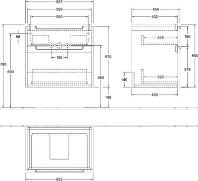 Produktbild von Villeroy & Boch A91010VN WTUS Subway 2.0 A91010 637x590x454mm