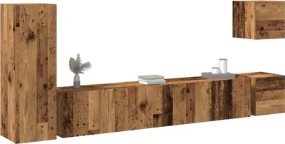 Immagine prodotto di vidaXL Set di mobili TV a parete da 5 pezzi in legno di recupero