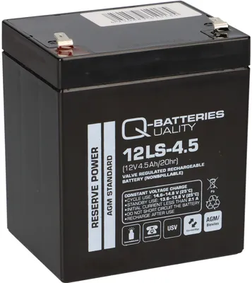 Image de Q-Batteries 12LS-4.5 12V 4,5Ah Blei-Vlies Akku / AGM VRLA