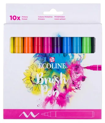 Produktbild von Ecoline Brush Pen Set Brushpens 10 Farben für kreatives Zeichnen