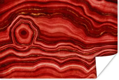 Produktbild von MuchoWow® Poster Rot - Achat - Edelsteine 120x80 cm - Bilder