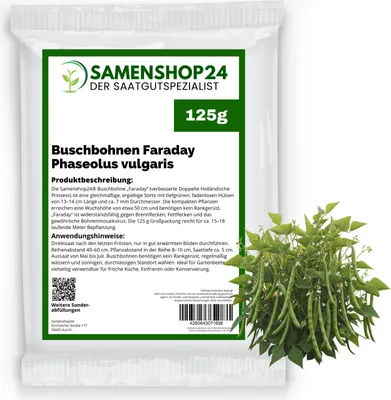 Produktbild von Buschbohnen Faraday (Verbesserung für Holl. Prinzess) 125gr