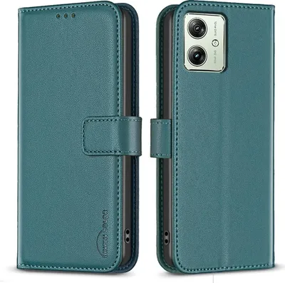 Produktbild von Motorola Moto G54 Hülle - BINFEN Klapphülle - Grün