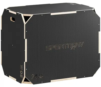 Immagine prodotto di Piattaforma pliometrica 3 in 1 – Jumpbox per il fitness | Colore: Nero | Dimensioni: 61x76x51 cm