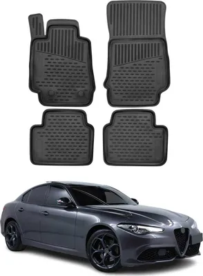 Immagine prodotto di 2015-2025 Alfa Romeo Giulia Fußmatten TPE Schwarz 4 tlg