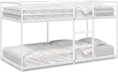 Produktbild von vidaXL Etagenbett ohne Matratze Weiß 90x200 cm Stahl