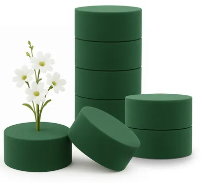 Image de Éponge florale cylindrique - Éponge pour compositions florales - 8 pièces - 8 x 4 cm