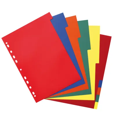 Obrázok produktu pre plastové registre herlitz, prázdne, A4, farebné, 10 kusov