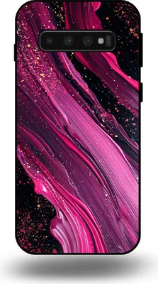Produktbild von Smartphonica Telefon Fall geeignet für Samsung Galaxy S10 mit Marmor Druck - TPU zurück Abdeckung Fall Marmor Design - lila rosa