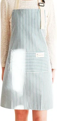 Produktbild von Gestreifte Schürzen für Damen und Herren, Schürzenlatzschürzen, Küchenschürzen
