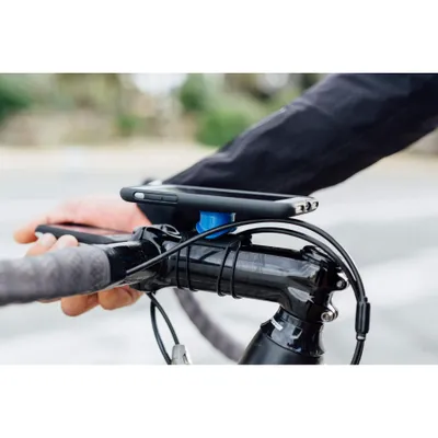 Produktbild von Quad Lock QLM-BMP-BL, Kamera, Handy/Smartphone, Passive Halterung, Fahrrad, Schwarz, Blau