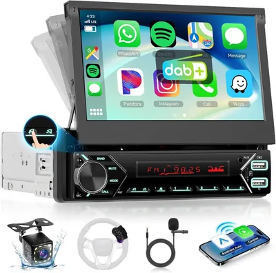 Produktbild von 1 DIN Autoradio mit 7-Zoll-Touchscreen, DAB+ und Rückfahrkamera