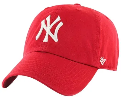 Obrázek produktu pro Čepice New York Yankees MLB, značka 47, model B-RGW17GWS-RD, barva: červená. Velikost: univerzální