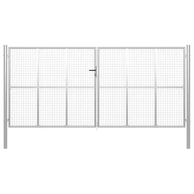 Zdjęcie produktu dla vidaXL Brama ogrodowa stal ocynkowana 415 x 250 cm srebrna