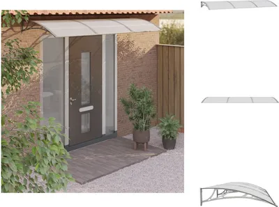 Obrázok produktu pre vidaXL Strieška na dvere sivá 300x100 cm polykarbonát - Markízy