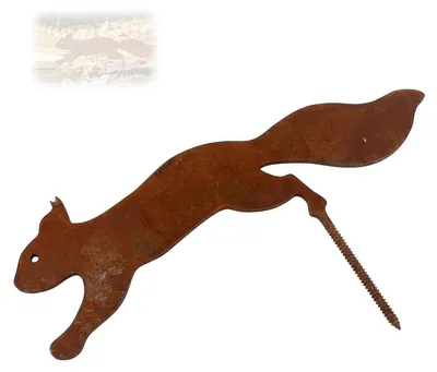 Gartenstecker aus Metall, rostig, 1 Stück, 32 cm, für Außen
