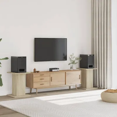Image de Style élégant support de haut-parleur 2pcs chêne Sonoma 30x30x60cm bois composite - Support de haut-parleur Hommie7536599 1parcel